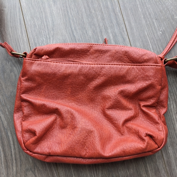 Naturalizer Burnt Orange Leather Crossbody Bag - Picture 2 of 3